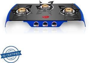 Pigeon Ultimate 3 Burner Gas Stove Glass Manual Gas Stove(3 Burners)