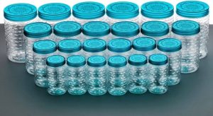 Flipkart Smartbuy Plastic Grocery Container  – 250 Ml, 350 Ml, 650 Ml, 1200 Ml(Pack Of 24, Green)