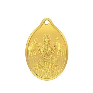 Malabar Gold & Diamonds 24K (999) 1.5Gram Laxmi Gold Coin Cum Pendant