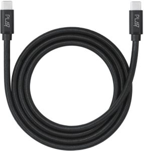 Play Type C 3 A 1.2 M Braided Bc60C(Compatible With Mobile Phones , Tablets, Gaming Devices, Galaxy Black, One Cable)