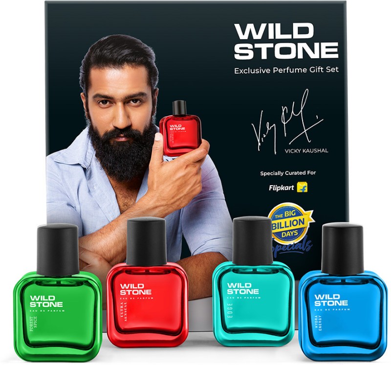 Wild Stone Edge, Forest Spice, Hydra Energy & Ultra Sensual Perfume Combo Pack Of 4 ( 30 Ml Each) Eau De Parfum  –  120 Ml(For Men)