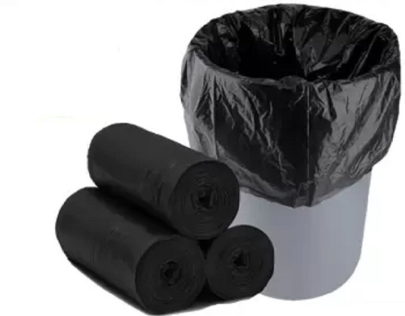 Somudee 90 Pieces Packs Of 3 Black Biodegradable For Kitchen,Office Dustbin Bag Medium 3 L Garbage Bag  Pack Of 90(90Bag )