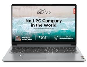 Lenovo Ideapad 1 Amd Ryzen 5 5500U 15.6″ (39.62Cm) Fhd Thin & Light Laptop (8Gb/512Gb Ssd/Integrated Amd Graphics/Windows 11/Office 2021/Hd Camera/1 Year Adp Free/Grey/1.6Kg), 82R400Brin