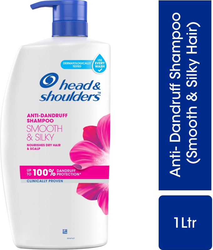 Head & Shoulders Smooth & Silky Anti Dandruff Shampoo For Softer And Smoother Hair(1 L)