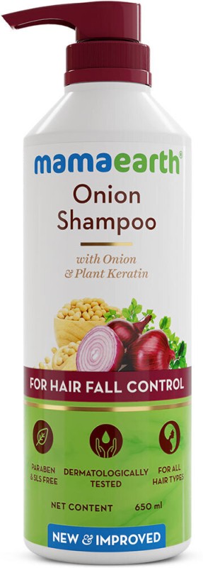 Mamaearth Shampoo For Hair Fall Control & Hair Growth With Onion & Plant Keratin(650 Ml)