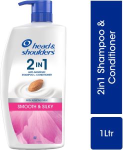 Head & Shoulders 2-In-1 Smooth And Silky Conditioner + Anti Dandruff Shampoo With Almond Milk(1 L)