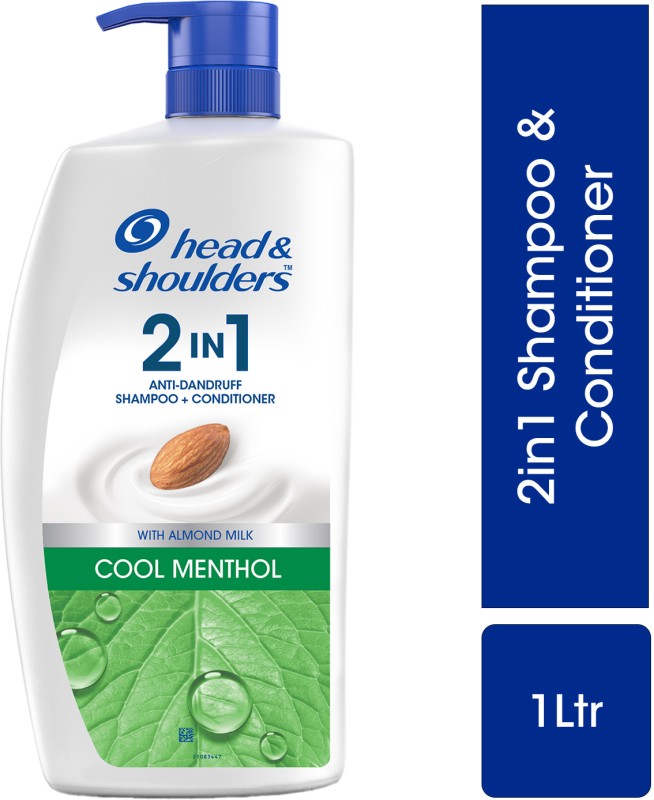 Head & Shoulders 2-In-1 Cool Menthol Anti Dandruff Shampoo + Conditioner With Almond Milk(1 L)