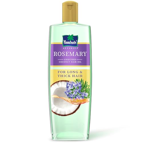 Parachute Advansed Rosemary-Enriched Coconut Hair Oil| Rosemary Hair Oil| Superfoods’ Magic| Long & Thick Hair|300 Ml