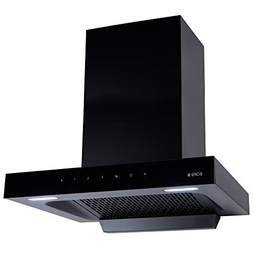 Elica 60 Cm 1310 M3/Hr Filterless Autoclean Kitchen Chimney (Fl 600 Spt Hac Ms Nero, Touch + Motion Sensor Control, Black)