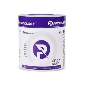 Proquest Creaquest – Pure Micronized Creatine Monohydrate (90G, 30 Servings) Unflavoured, Lab Tested & Certified | Rapid Absorption | Enhanced Muscle Strength & Power | Fast Recovery