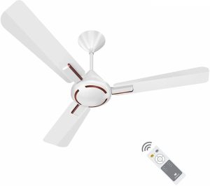 Havells Ambrose Bldc 5 Star 1200 Mm 3 Blade Ceiling Fan(Bldc Motor With Remote | Pearl White Wood | Pack Of 1)