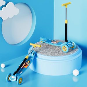 Lifelong Llks01 Foldable Kick Skating Cycle| Skate Scooter For Kids(Max User Weight: 50Kg) Kids Scooter Blue, Yellow