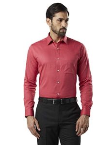 Raymond Red Slim Fit Cotton Shirt