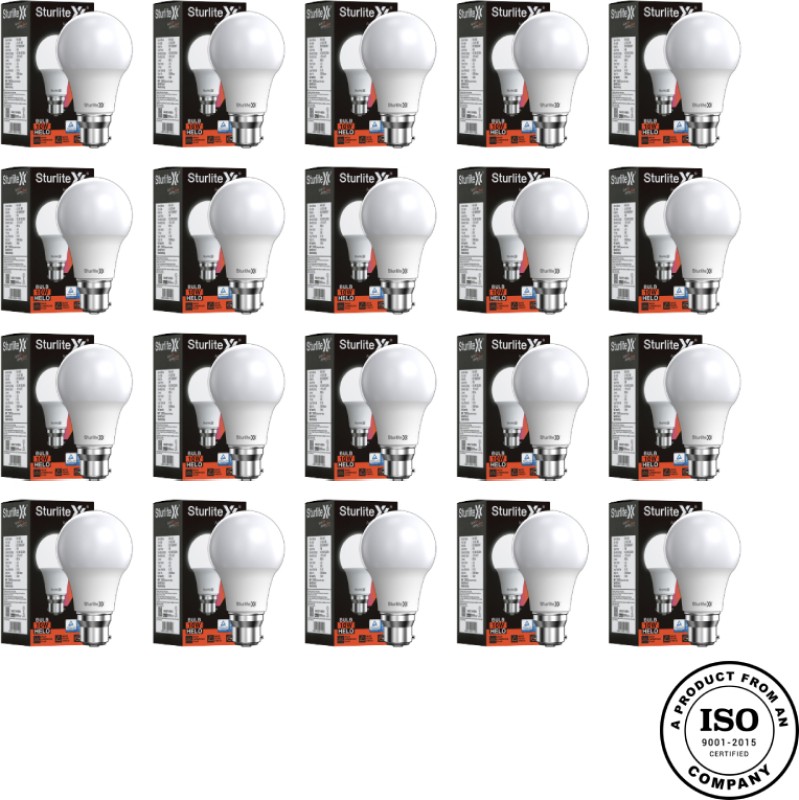 Sturlite 10 W Standard B22 D Led Bulb(White, Pack Of 20)