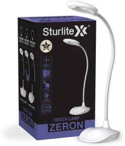 Sturlite Zeron 5W Rechargeable Led|(3 In 1) Dimmable Light|(3_28) Hr Backup Table Lamp(19 Cm, White)