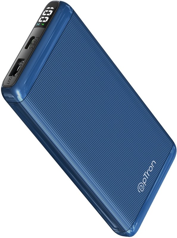 Ptron 10000 Mah 22.5 W Power Bank(Blue, Lithium Polymer, Fast Charging For Mobile)