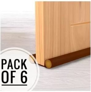 Santram Enterprises Door Stoppers | Seal | Closers |Bottom| (Pack Of 6, 39 Inch) Strip Guard Floor Mounted Door Stopper(Brown)