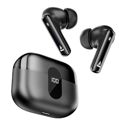 Boat Airdopes 121 Pro Plus Truly Wireless In Ear Ear Buds W/ 100 Hrs Playtime, 4 Mics W/Enx™, 50Ms Low-Latency Beast™ Mode, Asap™ Charge, Iwp™ Tech, Bt V5.3 & Ipx5 Ear Buds Tws (Black)