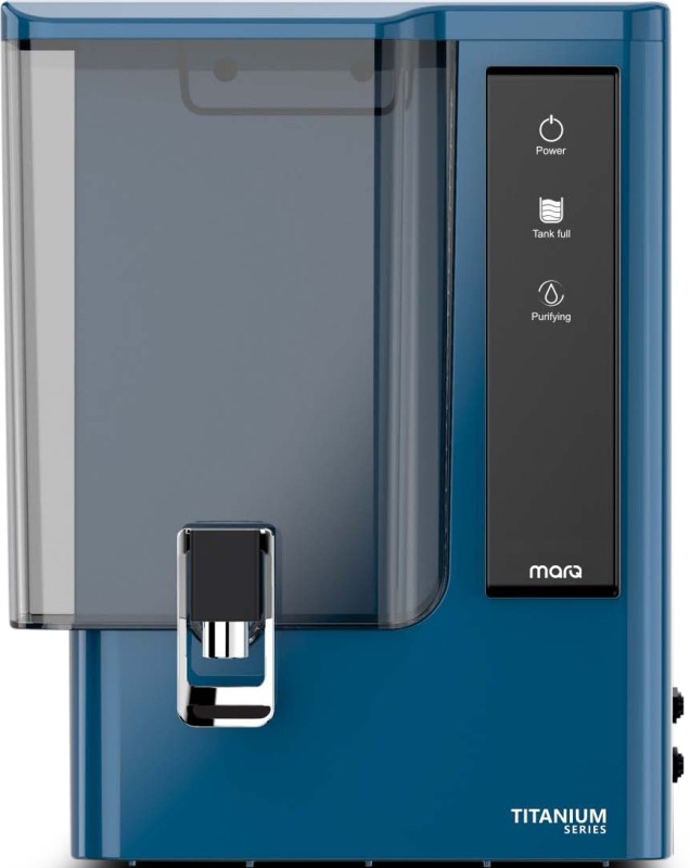 Marq By Flipkart Titanium Special Blue India 1St Bis (Is 16240 :2023) Cm/L8100159306 8 L Ro + Uv + Uf + Tds + Alk + Copper Water Purifier(Special Blue)