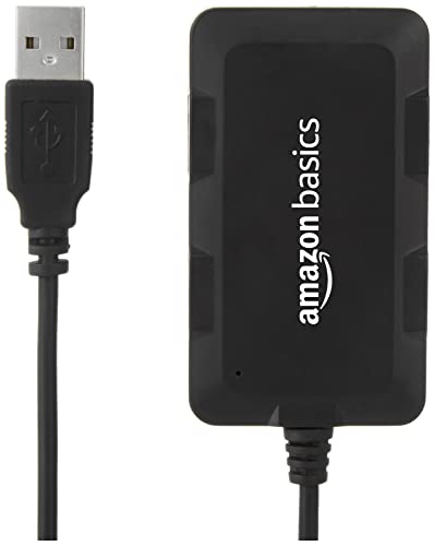 Amazon Basics Hi-Speed 4 Port Ultra Slim Usb 2.0 Hub For Laptops And Computers (Black)