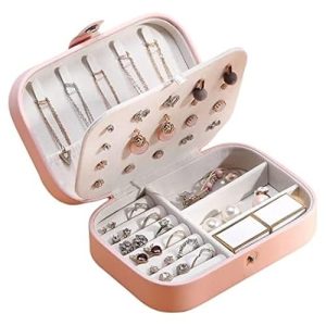 Bigplayer Large Pu Travel Jewelry Box Organizer – Elegant Storage Solution For Jewelry And Cosmetics