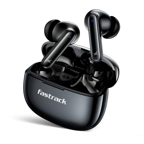 Fastrack Fpods Fx101|Bt5.4 Tws Earbuds, 40Hrs Playtime, Quad Mic Enc For Crystal Clear Calls, Low Latency Gaming Mode Upto 50Ms,Nitrofast Charge