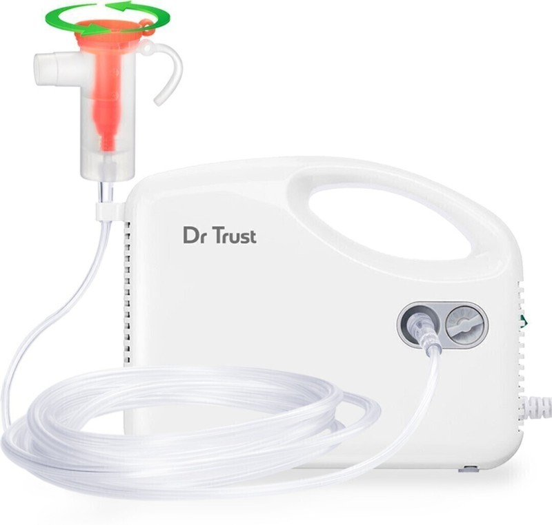 Dr. Trust Compresor Complete Kit With Child And Adult Maks Nebulizer(White)