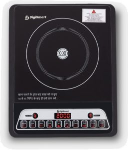 Digismart 2000 W Induction Cooktop Push Button(Black, Induction Cooktop Indian Menu Option Automatic Power & Temperature Adjustment)