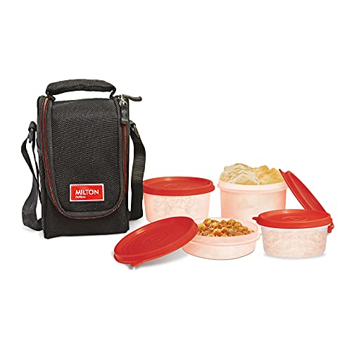 Milton Full Meal 4 Containers Lunch Box – Black (Ec-Sof-Fst-0017_Black)