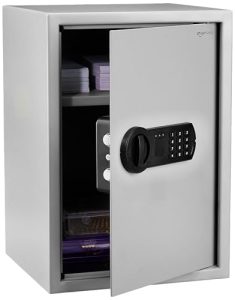 Amazon Basics Digital Safe With Electronic Keypad Locker For Home, Gross Capacity – 58L (Net – 51L), Grey