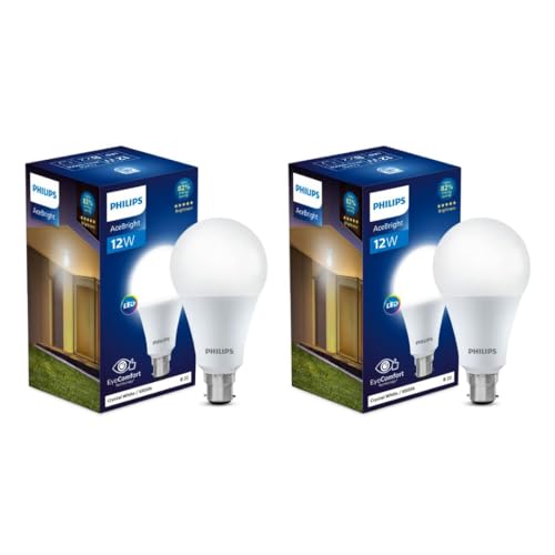 Philips Stellarbright 12-Watt Led Bulb B22 Base (Crystal White, Pack Of 2)