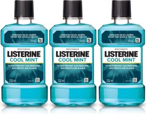 Listerine Cool Mint Mouthwash – (Pack Of 3 – 250Ml Each) – Coolmint(750 Ml)