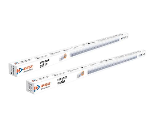 Bajaj Polycarbonate 20W Cool Day Light Led Tubelight|3.5 Kv Surge Protection|Bright&Energy Efficient Tubelight/Batten For Home|Glare Free Light Output|(Pack Of 2)|1 Yr Warranty