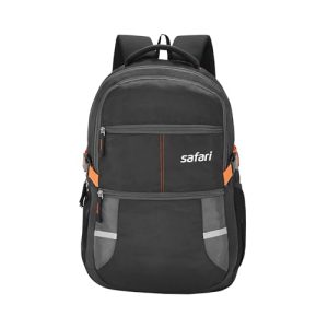 Safari Omega Spacious/Large Laptop Backpack With Raincover, College Bag, Travel Bag For Men And Women, Black, 30 Litre