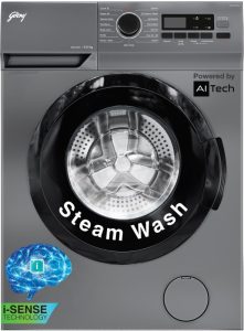 Godrej 6 Kg 5 Star, Ai Tech, Steam Wash Fully Automatic Front Load Washing Machine With In-Built Heater Grey(Wfeon Arg 6010 5.0)