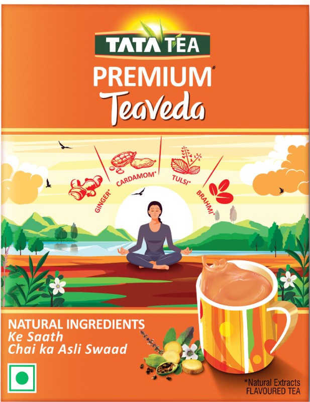 Tata Tea Premium Teaveda Tulsi, Cardamom, Ginger Black Tea Box(250 G)