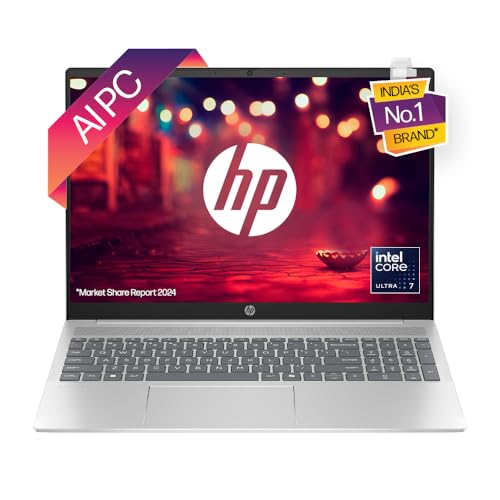 Hp Pavilion 16, Enhanced By Ai, Intel Core Ultra 7 155U, 16-Inch (40.6 Cm), Wuxga, 16Gb Lpddr5X, 512Gb Ssd, Intel Graphics, 1080P Fhd Ir Camera, Copilot, Backlit Kb (Win 11, Silver, 1.77 Kg), Af0028Tu