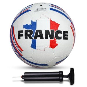 Nivia Combo Country Color (France) Moulded Football With Ball Pump (Size -5)