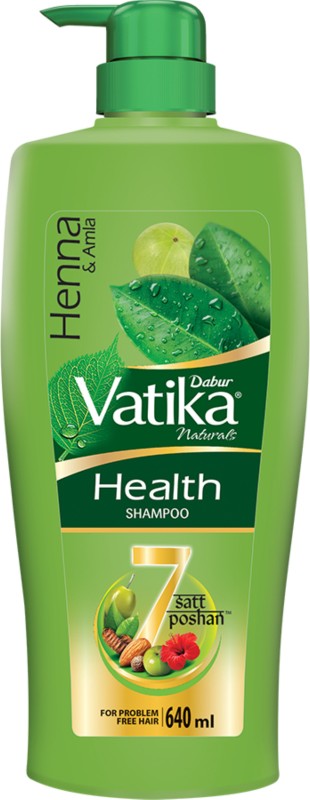 Dabur Vatika Health Shampoo, With 7 Natural Ingredients, Controls Frizz(640 Ml)