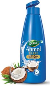 Dabur Anmol Gold 100% Pure Coconut Oil | Nariyal Tel | Natural | Multipurpose Hair Oil(600 Ml)