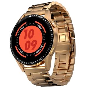 Fire-Boltt Talk 2 Pro Ultra 1.39″ Round Display Stainless Steel Luxury Smart Watch, Bluetooth Calling & 360 Health Monitoring, 123 Sports Modes, Inbuilt Voice Assistant (Gold)