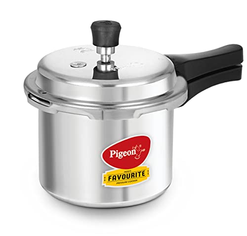 Pigeon By Stovekraft Favourite Outer Lid Non Induction Aluminium Pressure Cooker, 3 Litres, Silver