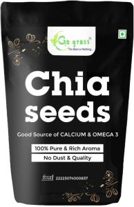 Go Grass Chia Seed, Gluten Free, Vegan, Raw, Keto Friendly Chia Seeds(500 G)