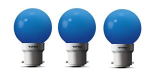 Wipro Safe Lights N10004 B22 05-Watt Led Glass Night Lamp (Blue, Pack Of 3)