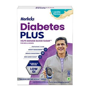 Horlicks Diabetes Plus, Vanilla, 200G, Powder | Helps Manage Blood Sugar | Starts Working From Day 1