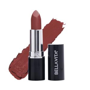 Bellavita Comfort Matte Bullet Lipstick| Intense Colour| Creamy Matte Finish| Intense Moisturisation| Smooth Glide| Lipsticks For Women| 4 Hr Stay, Mocha Madness, 4.2 Gm