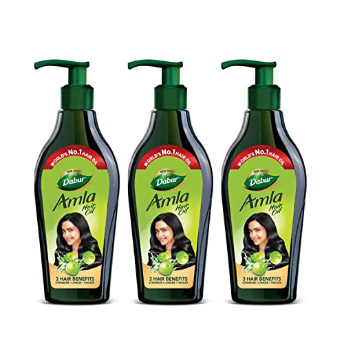 Dabur Amla Hair Oil – 550Ml (Pack Of 3) | For Strong, Long And Thick Hair | Nourishes Scalp | Controls Hair Fall, Strengthens Hair & Promotes Hair Growth