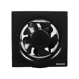 Spartan Ventilo 6 Inch Exhaust/Ventilation Fan | Blade Size 150 Mm | 6 Months Warranty | For Kitchen, Bathroom With Strong Air Suction, Rust Proof Body And Dust Protection Shutters (Black)