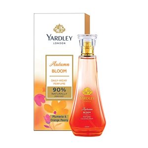 Yardley London Autumn Bloom Perfume Spray Floral Fruity Scent| 90% Naturally Derived| Plumeria & Orange Peony Perfume For Women| 100Ml