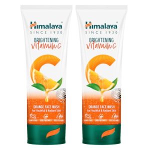 Himalaya Brightening Vitamin C Orange Face Wash | Brightening Face Cleanser | Remove Dull Skin | 100Ml (Pack Of 2)